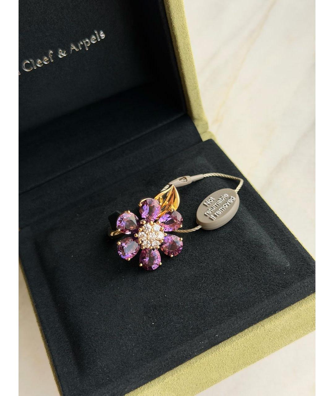 VAN CLEEF & ARPELS Фиолетовое кольцо из желтого золота, фото 4