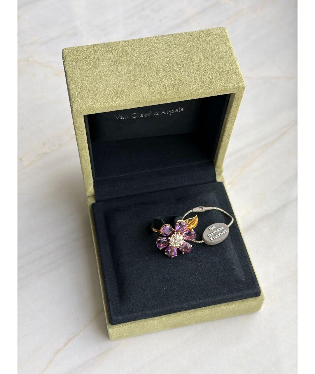 VAN CLEEF & ARPELS Фиолетовое кольцо из желтого золота, фото 3