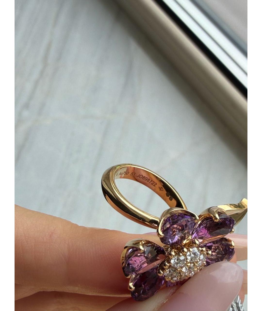 VAN CLEEF & ARPELS Фиолетовое кольцо из желтого золота, фото 2