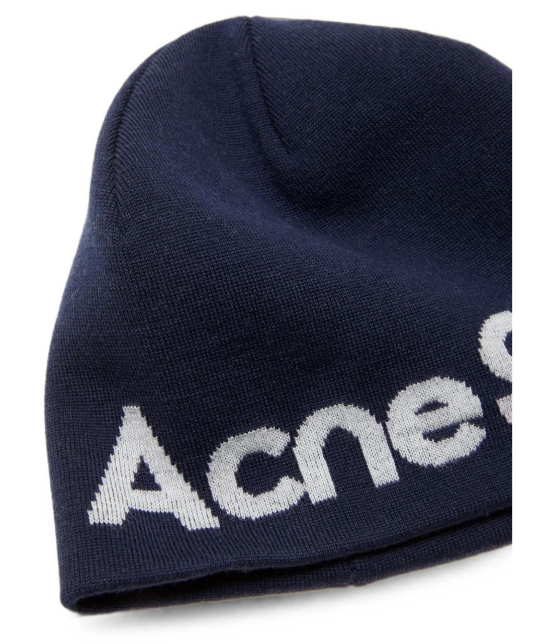 ACNE STUDIOS Темно-синяя шапка, фото 2
