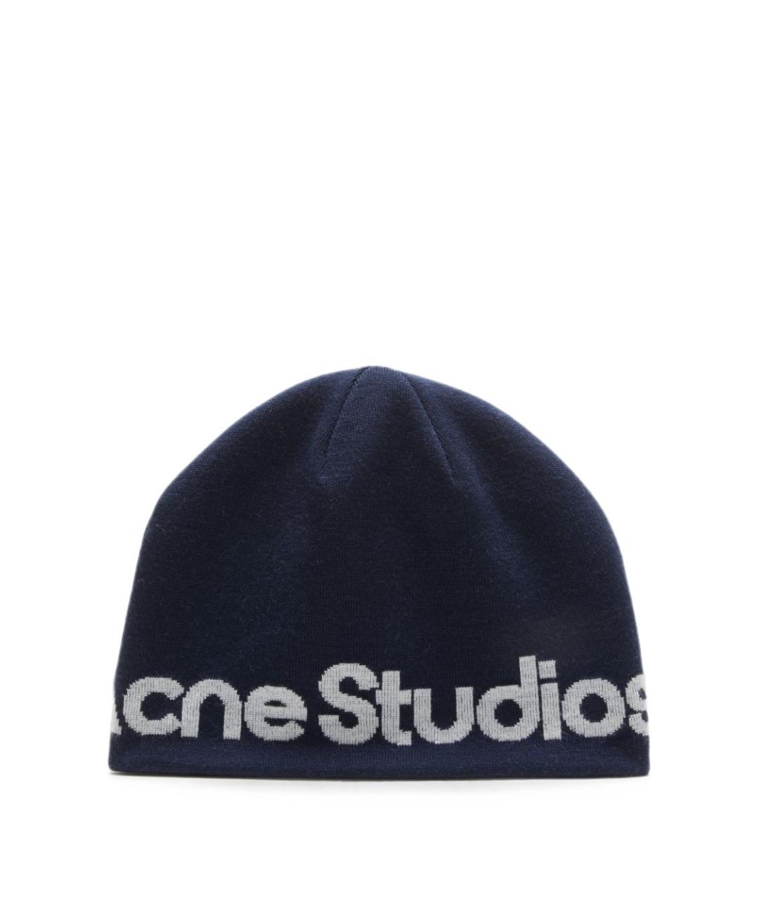 ACNE STUDIOS Темно-синяя шапка, фото 1