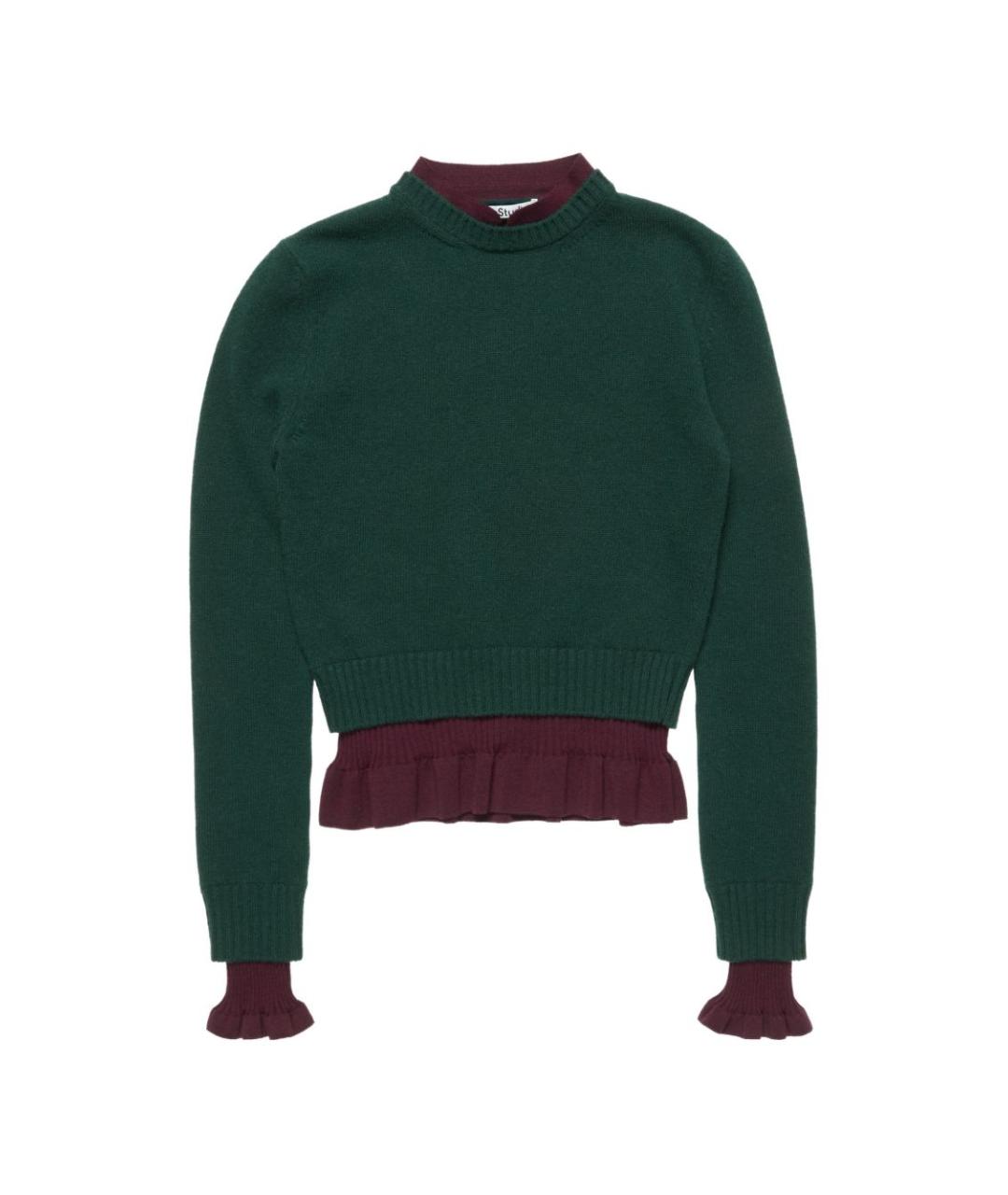 ACNE STUDIOS Зеленый шерстяной джемпер / свитер, фото 1