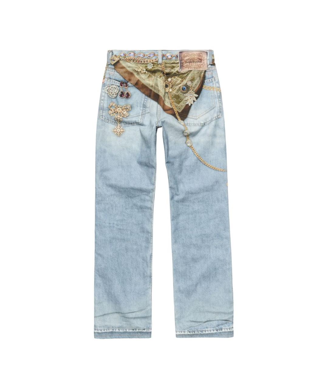 ACNE STUDIOS Голубые хлопковые прямые джинсы, фото 6