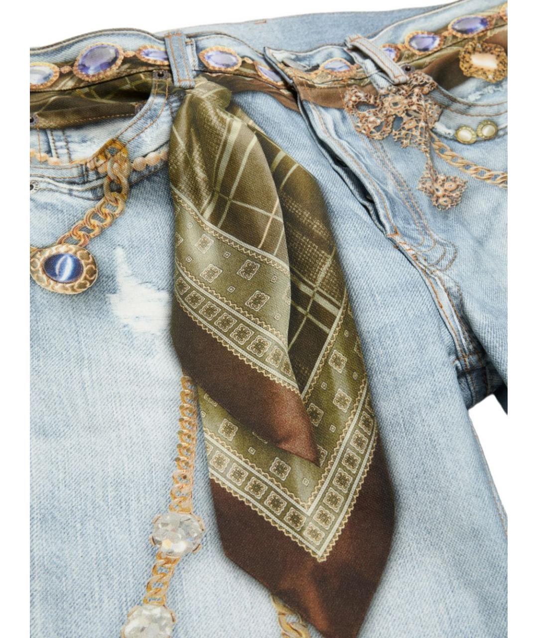 ACNE STUDIOS Голубые хлопковые прямые джинсы, фото 3