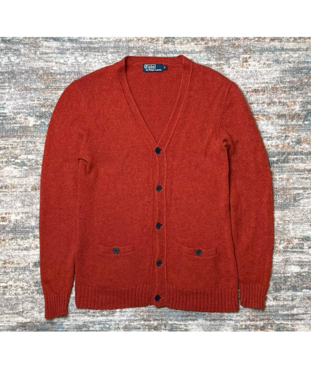 POLO RALPH LAUREN Оранжевый шерстяной кардиган, фото 6