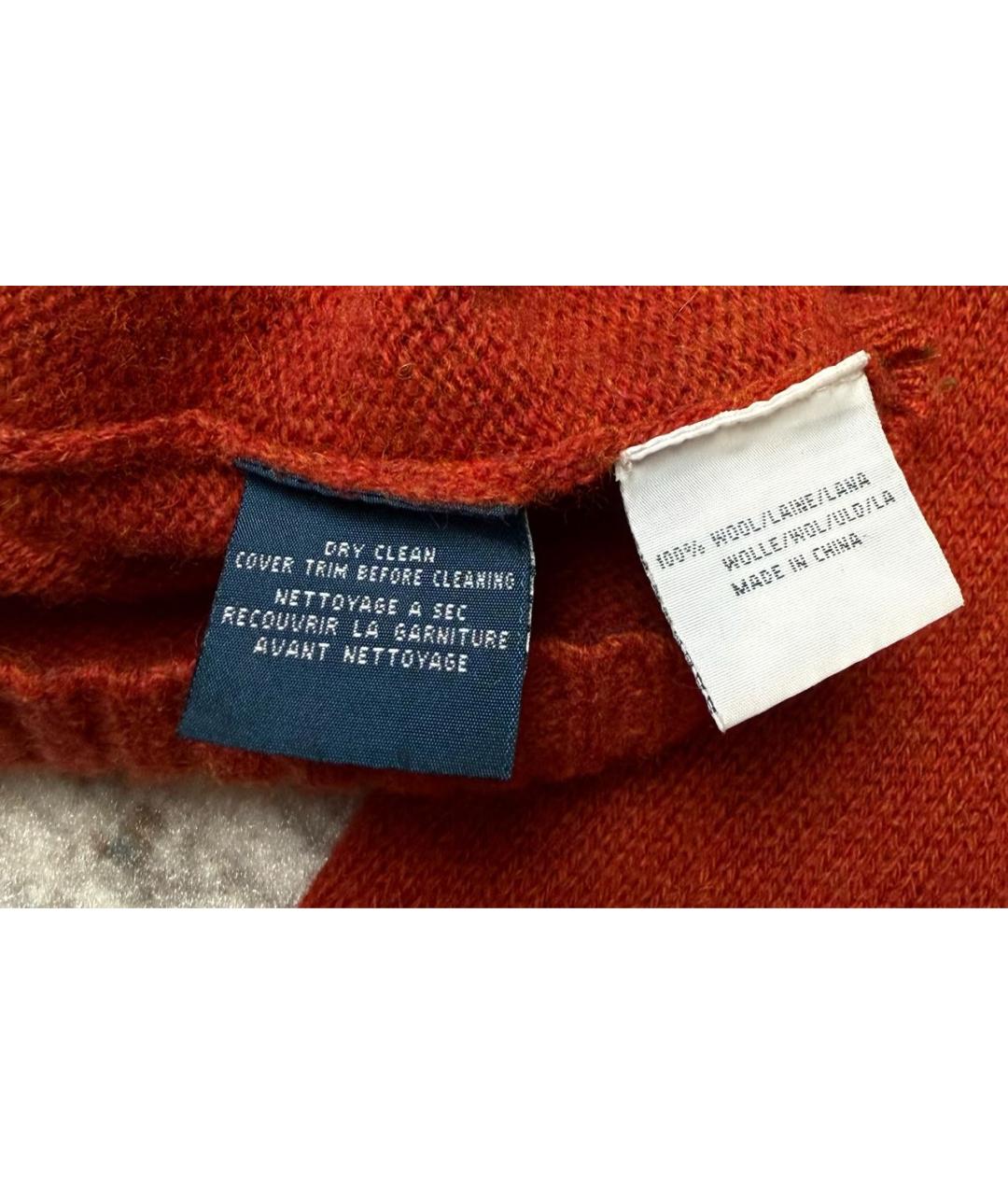 POLO RALPH LAUREN Оранжевый шерстяной кардиган, фото 5