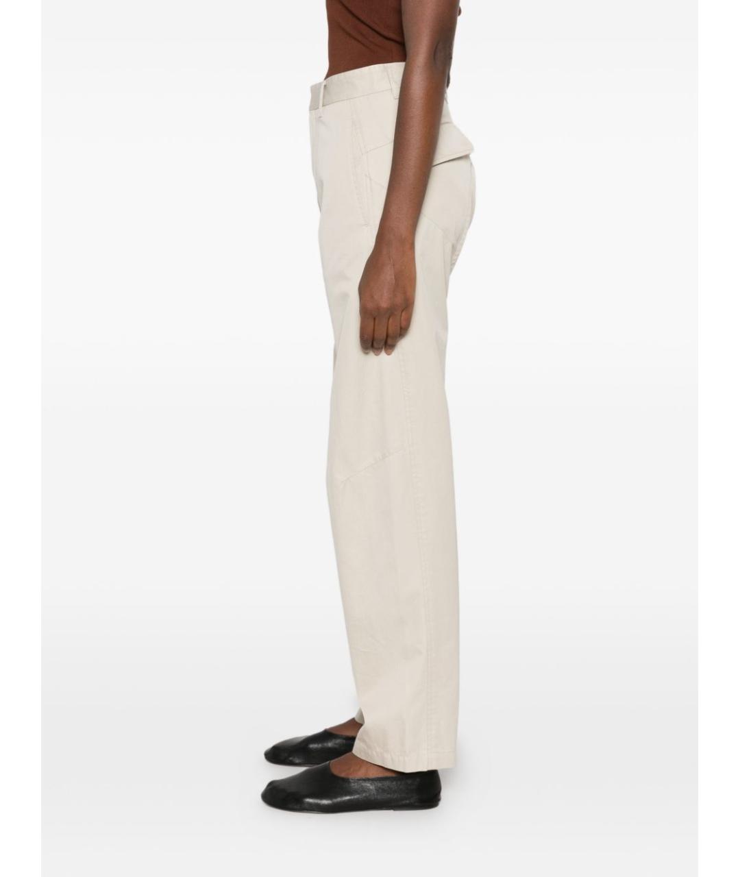 PHOEBE PHILO Серые прямые брюки, фото 3
