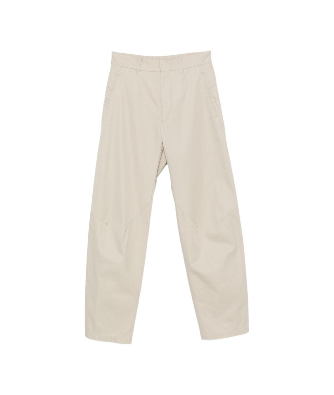 PHOEBE PHILO Серые прямые брюки, фото 1