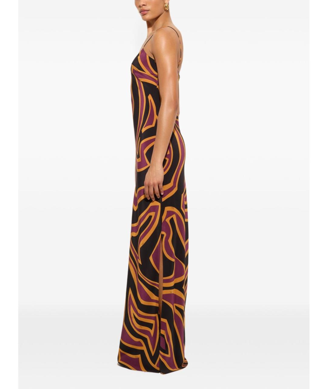 PUCCI Бордовое шелковое коктейльное платье, фото 2