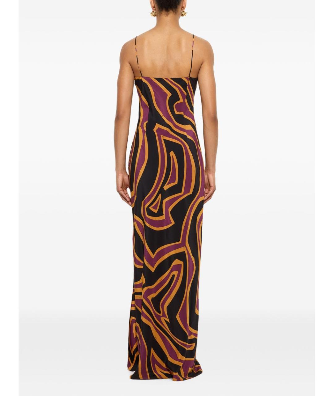 PUCCI Бордовое шелковое коктейльное платье, фото 4