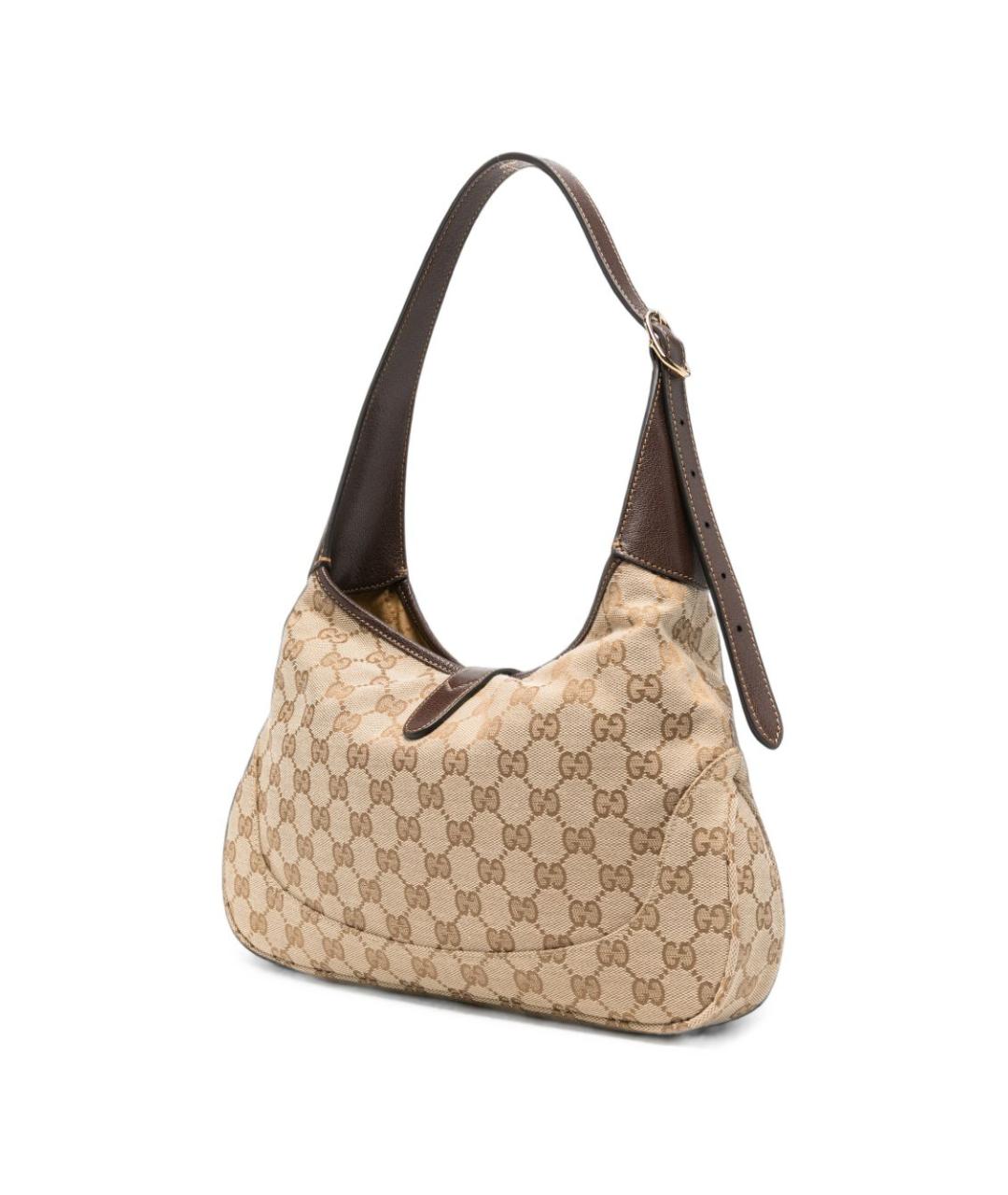 GUCCI Бежевая сумка через плечо из канвы, фото 5