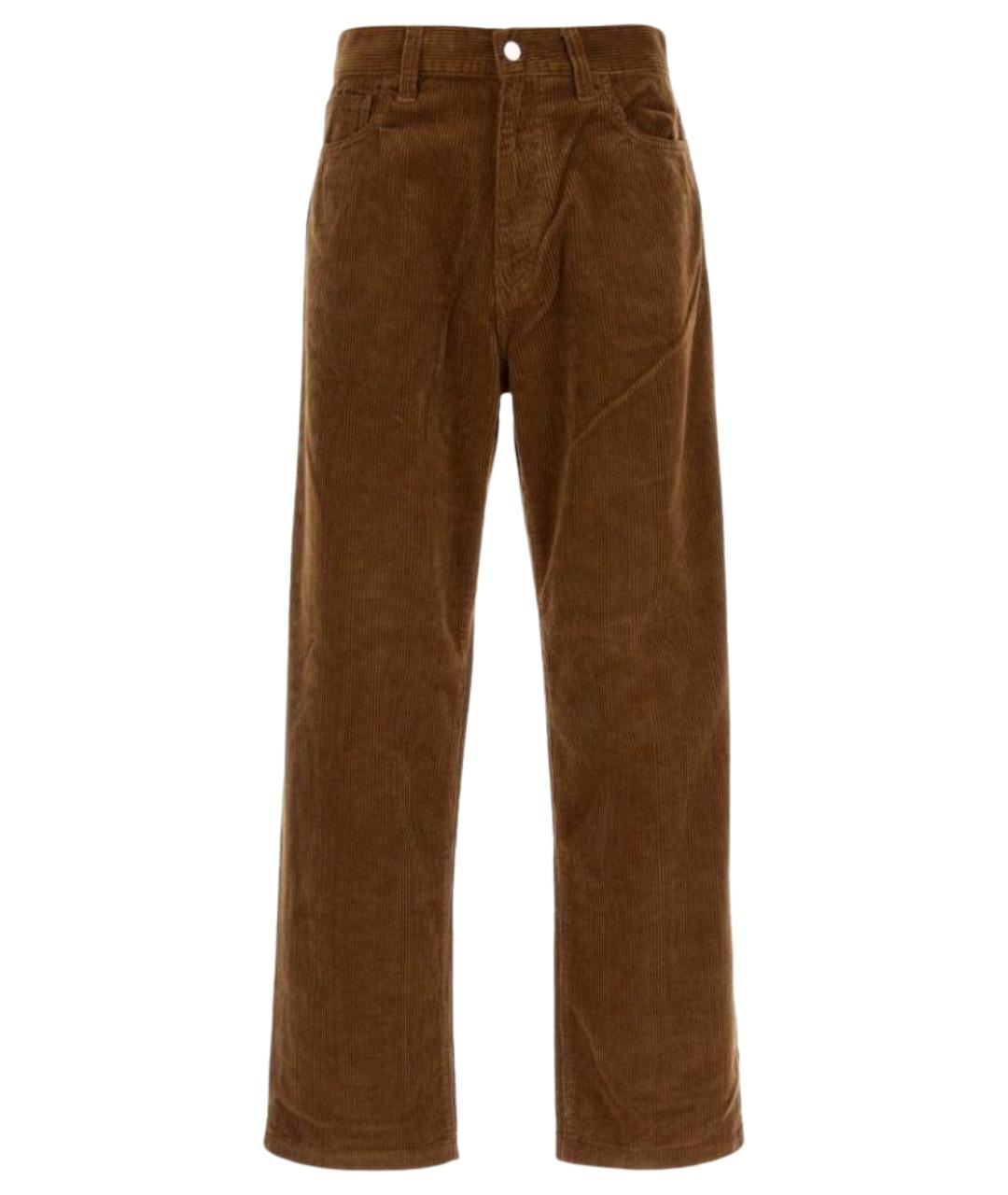 CARHARTT WIP Коричневые хлопковые повседневные брюки, фото 1