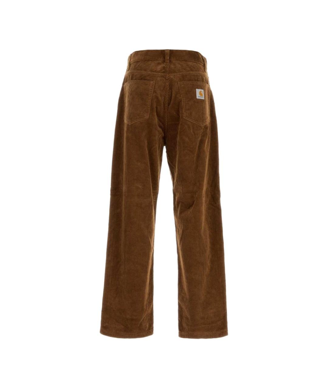 CARHARTT WIP Коричневые хлопковые повседневные брюки, фото 2