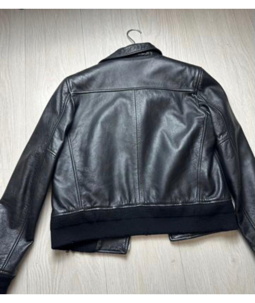 SAINT LAURENT Черная кожаная куртка, фото 2