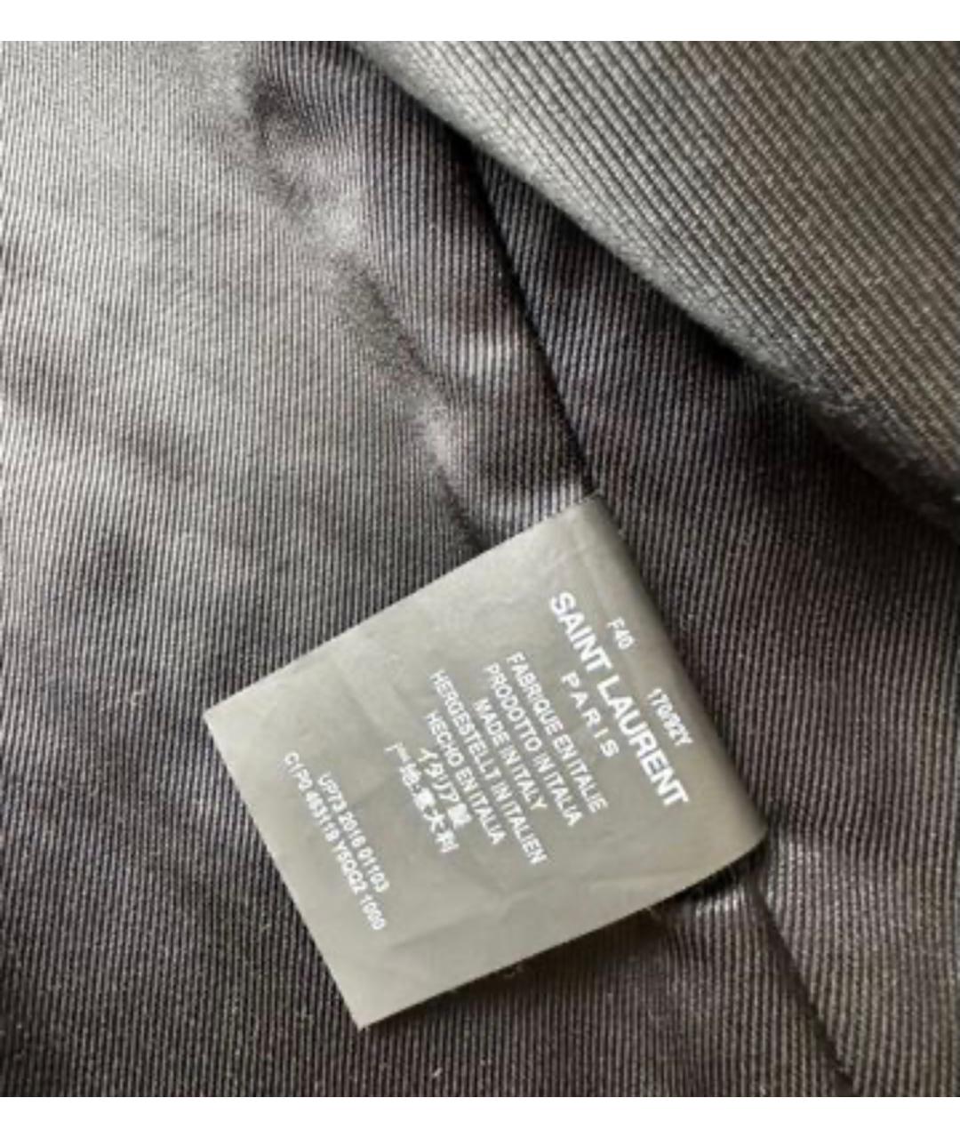 SAINT LAURENT Черная кожаная куртка, фото 4