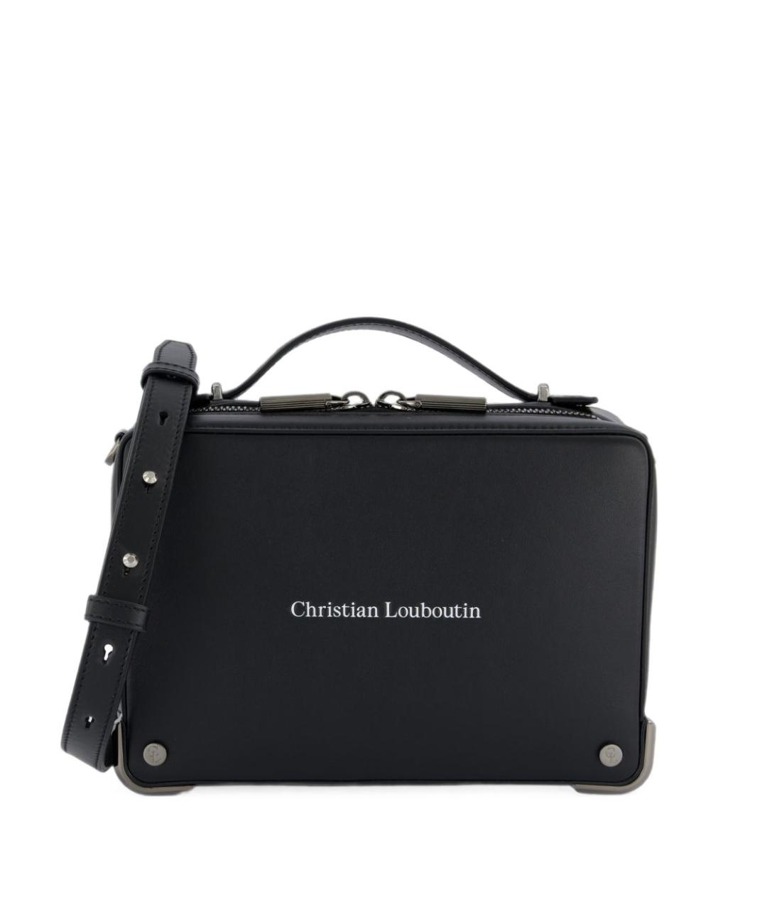 CHRISTIAN LOUBOUTIN Черная кожаная сумка на плечо, фото 1