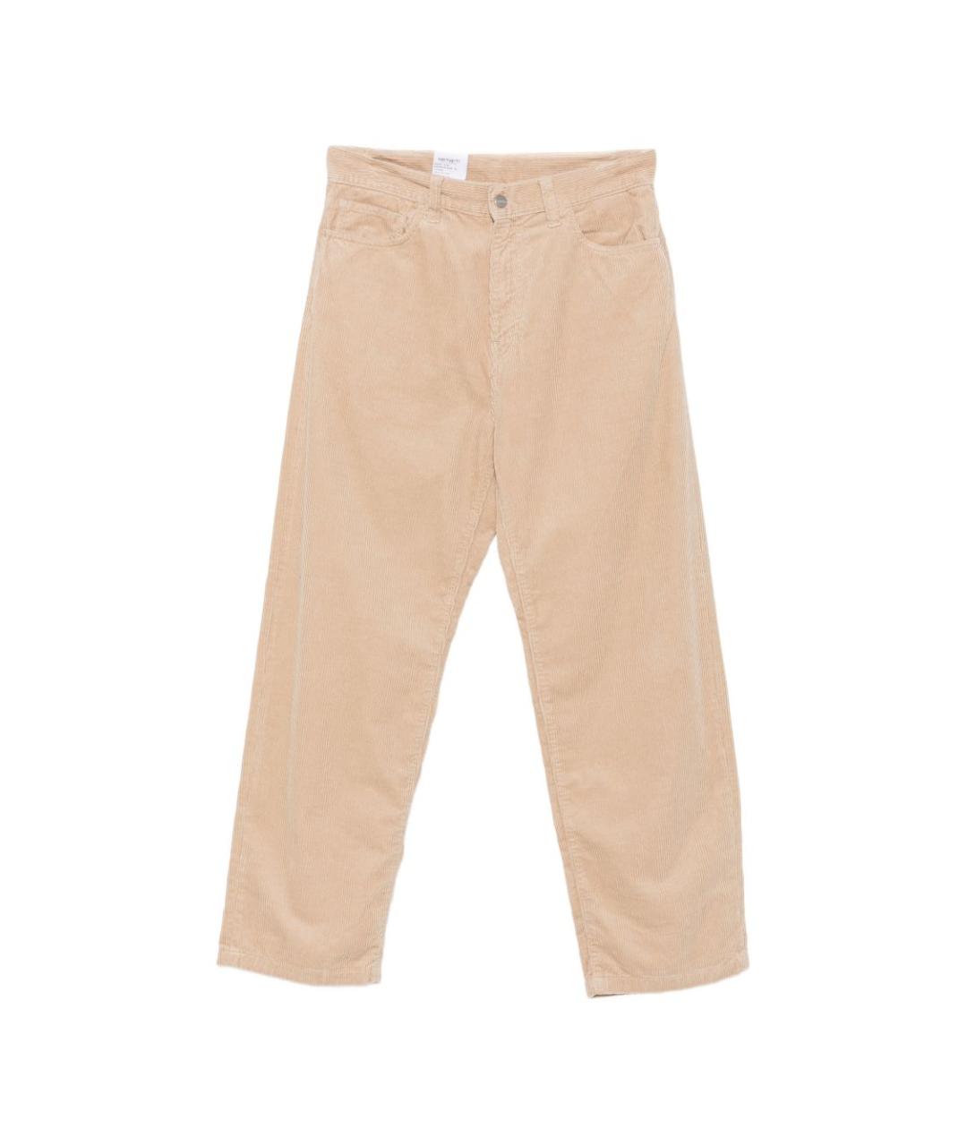 CARHARTT WIP Бежевые хлопковые повседневные брюки, фото 1