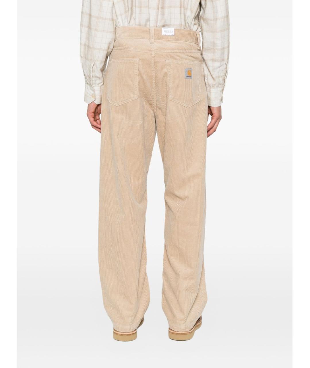CARHARTT WIP Бежевые хлопковые повседневные брюки, фото 4