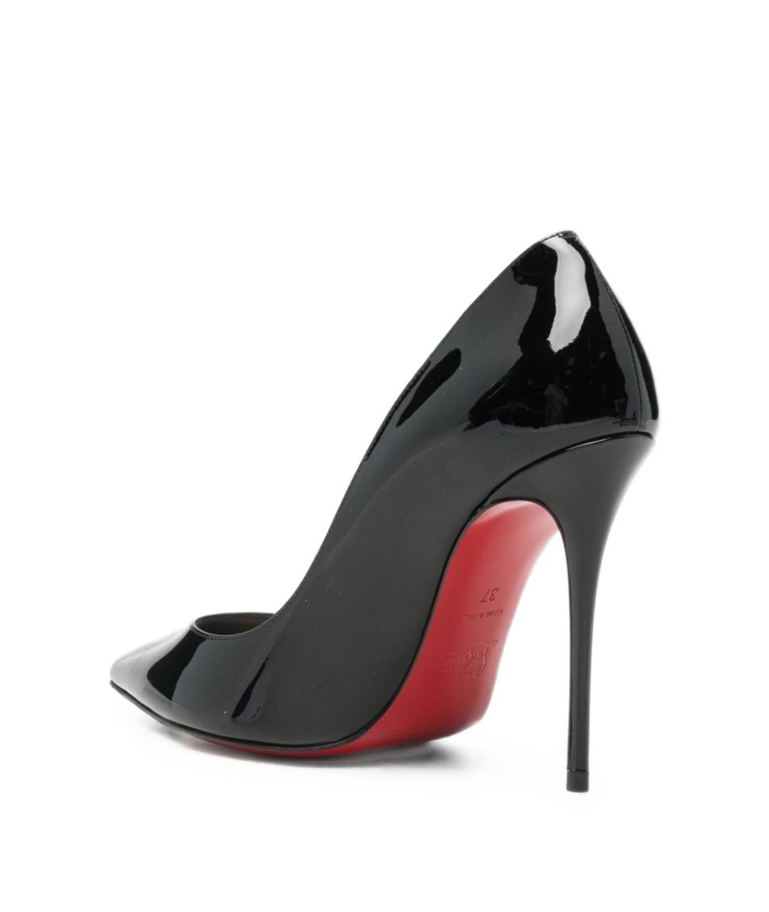 CHRISTIAN LOUBOUTIN Черные кожаные туфли, фото 2