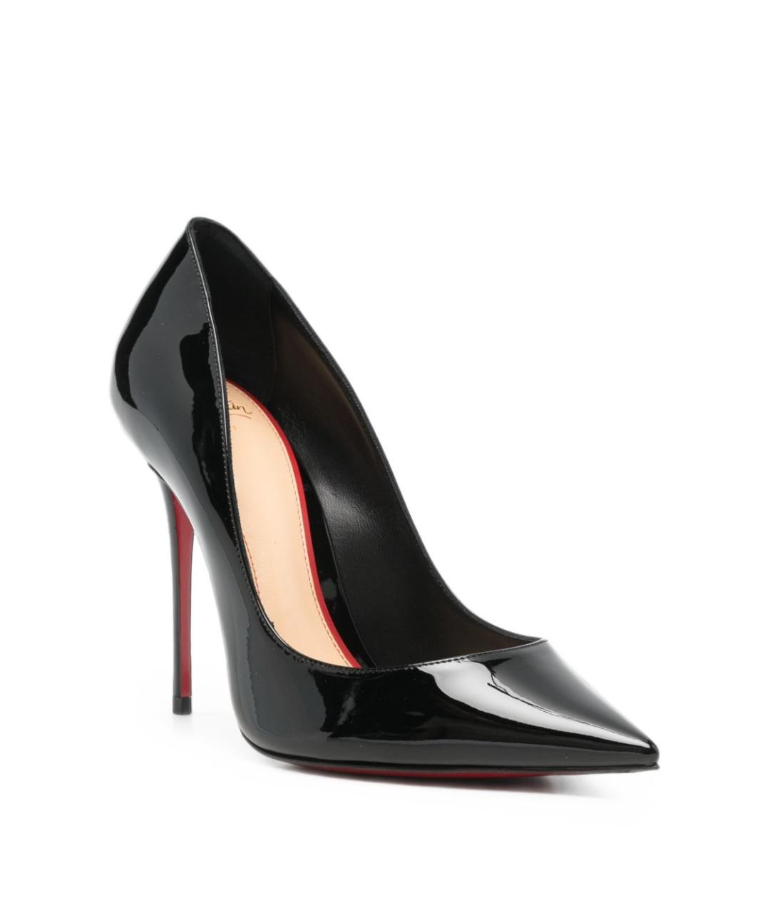 CHRISTIAN LOUBOUTIN Черные кожаные туфли, фото 4