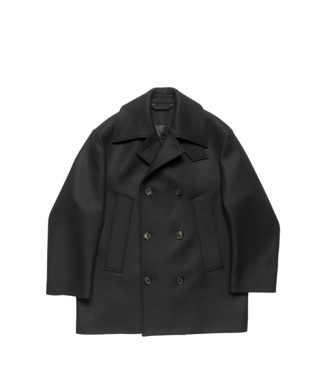 ACNE STUDIOS Черное шерстяное пальто, фото 1