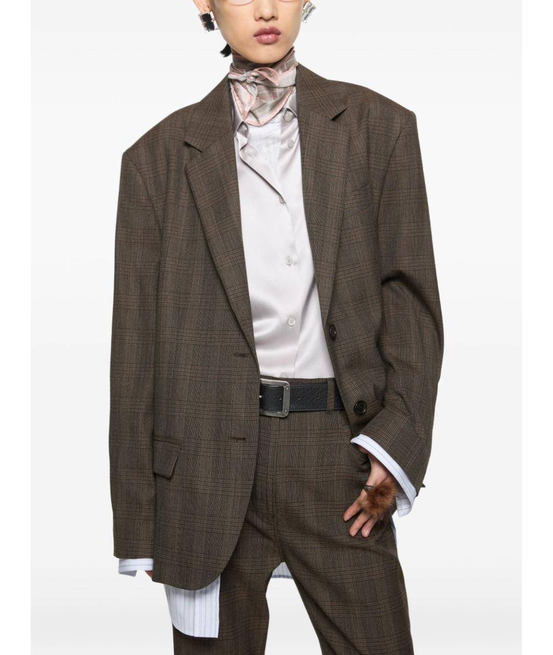 ACNE STUDIOS Коричневый хлопковый жакет/пиджак, фото 6