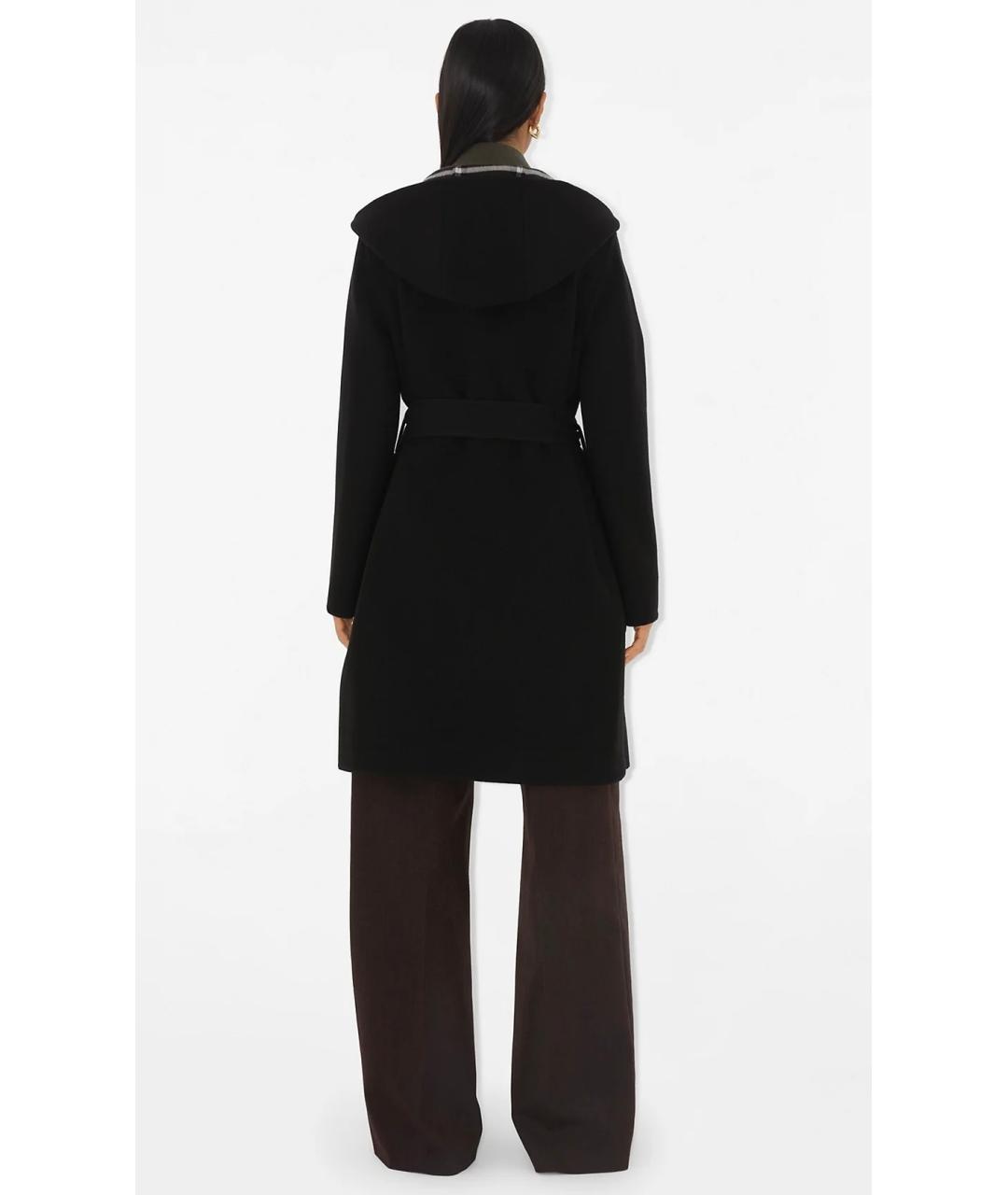 BURBERRY Черное шерстяное пальто, фото 4