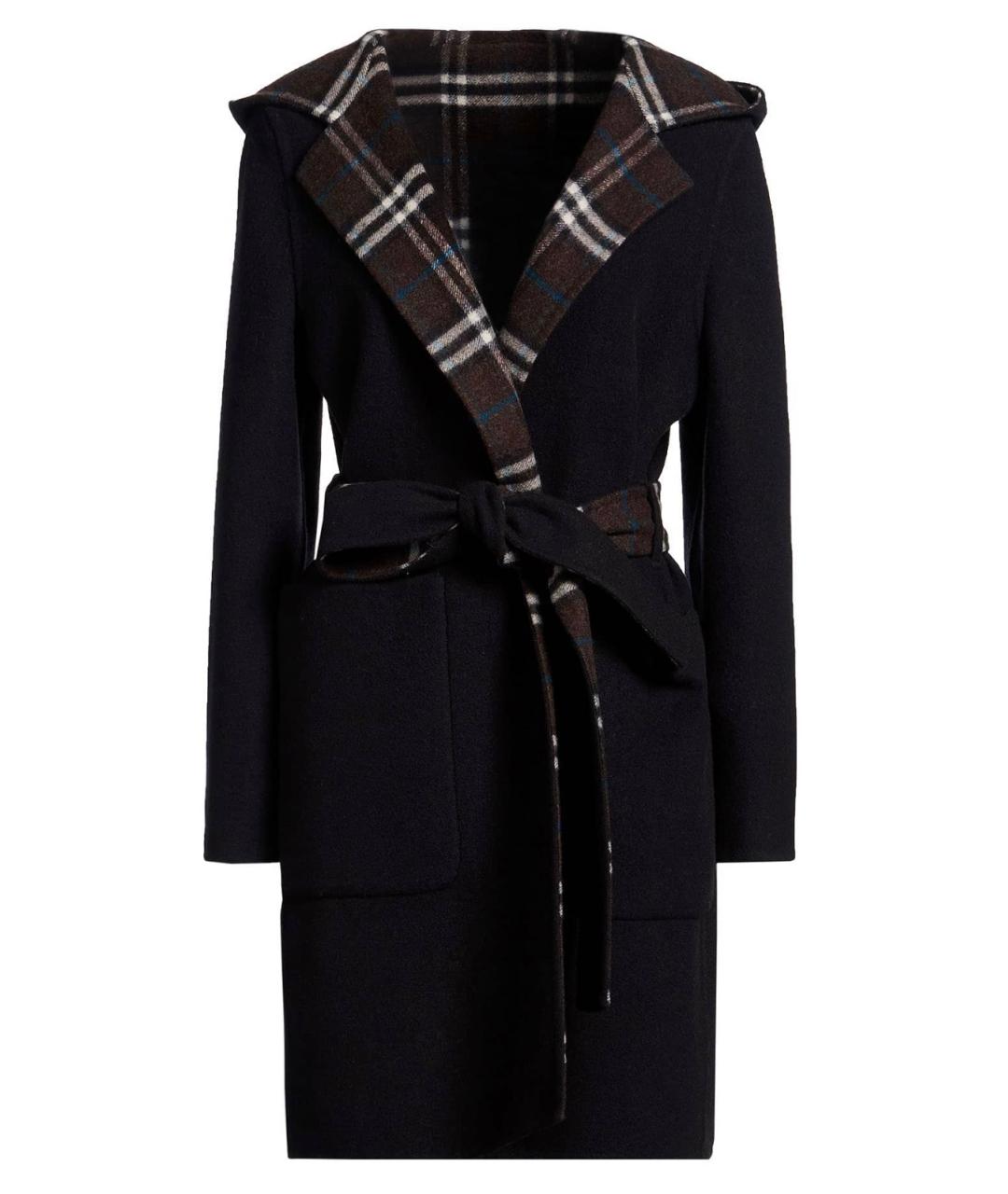 BURBERRY Черное шерстяное пальто, фото 1