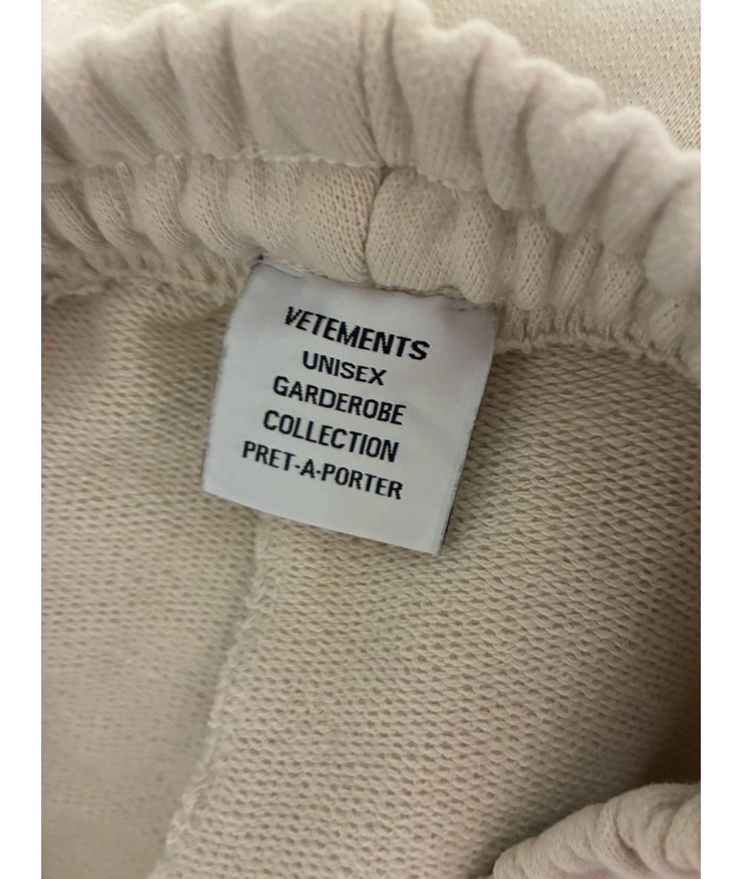VETEMENTS Бежевые хлопковые повседневные брюки, фото 8