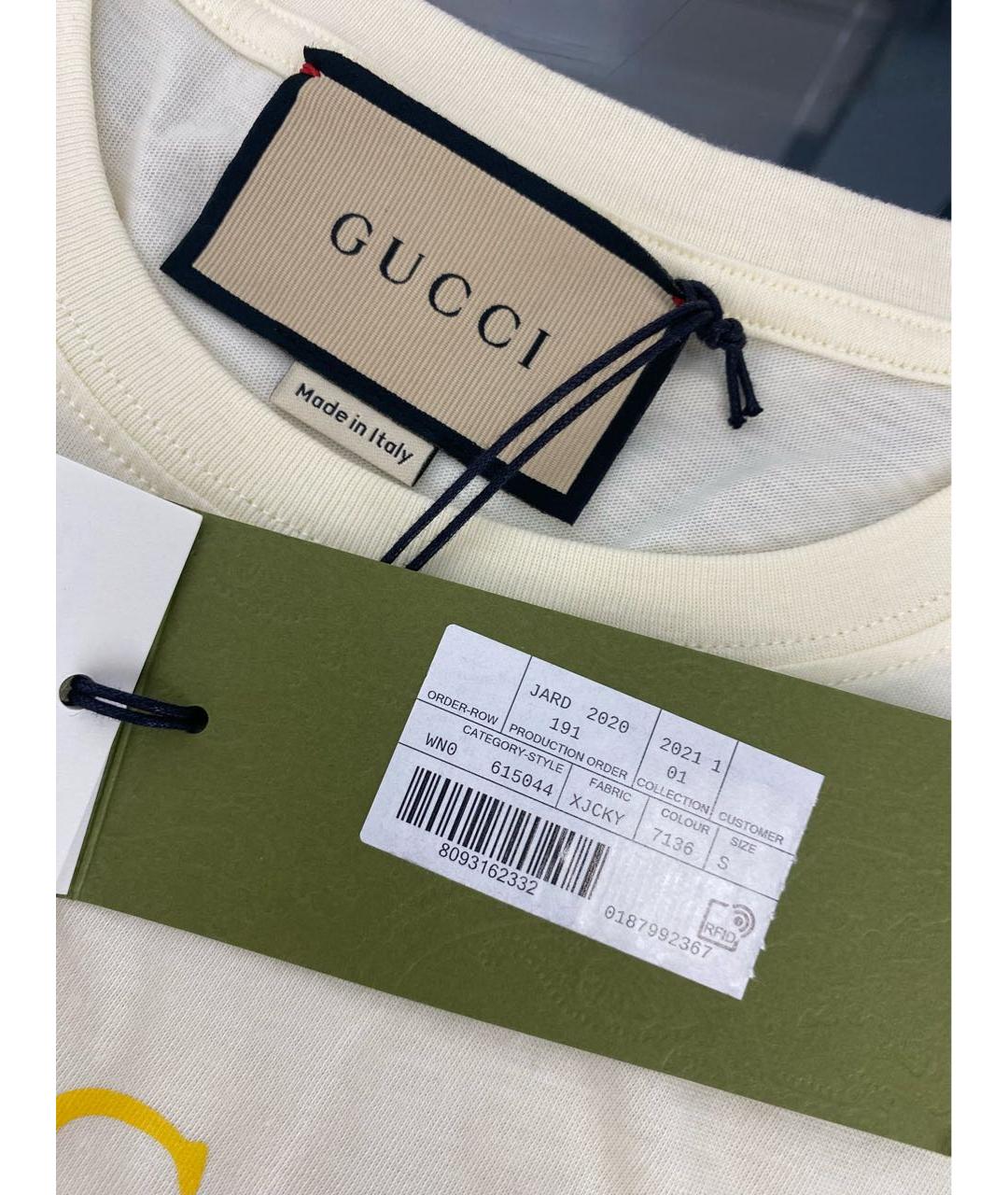 GUCCI Мульти хлопковая футболка, фото 4