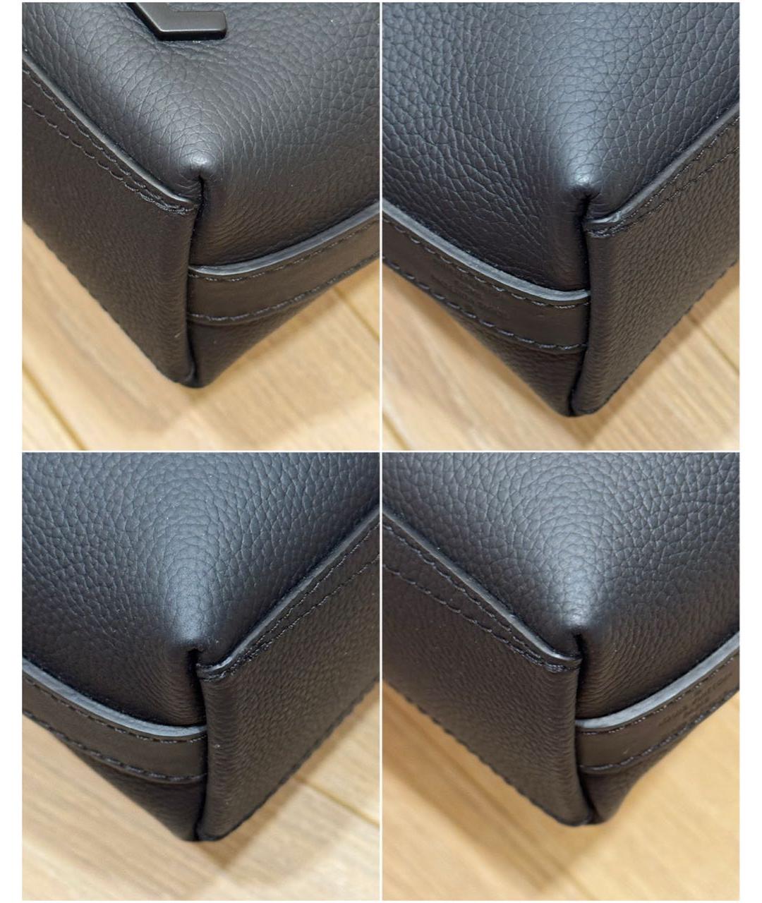 LOUIS VUITTON Черная кожаная сумка на плечо, фото 5