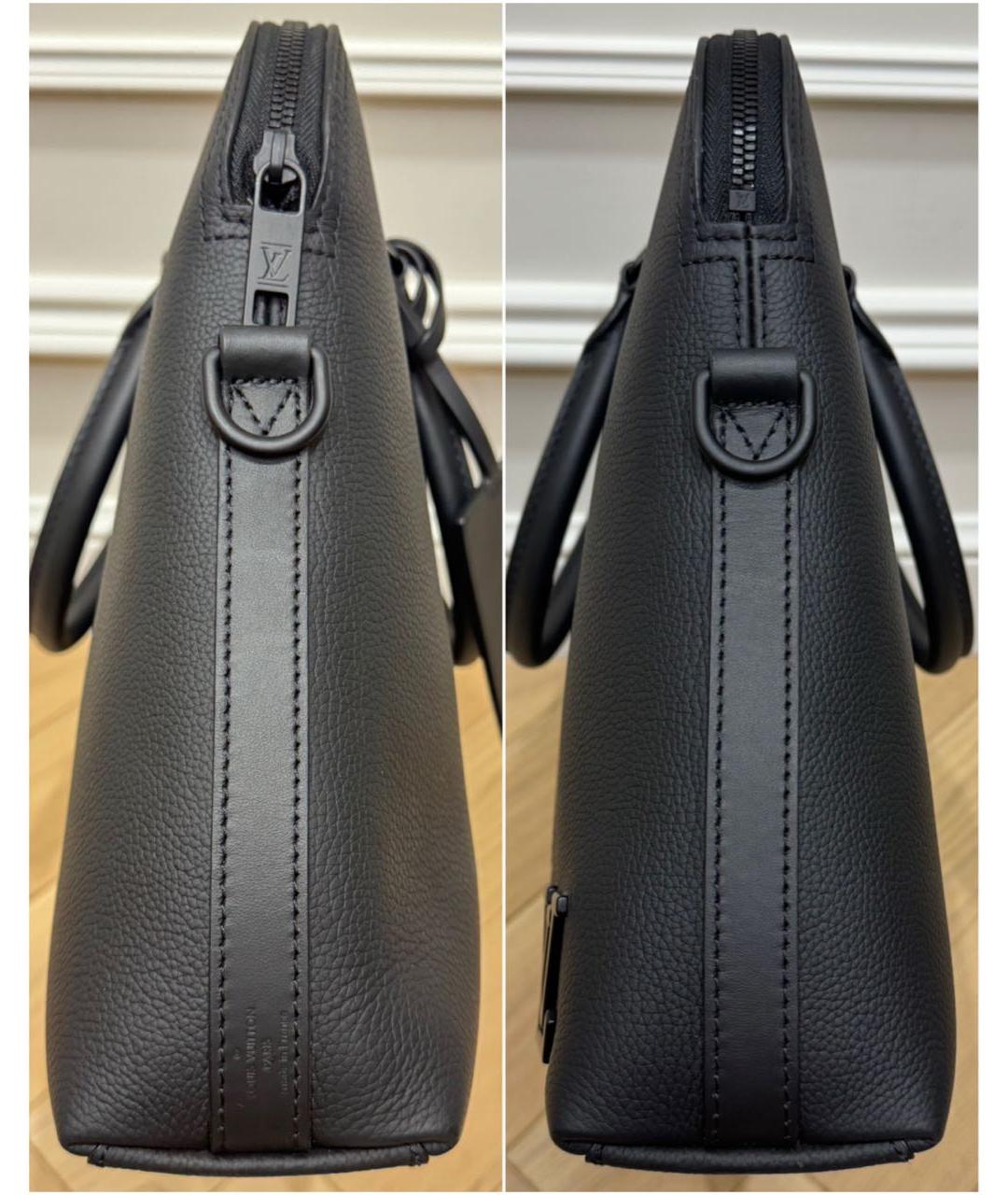 LOUIS VUITTON Черная кожаная сумка на плечо, фото 3