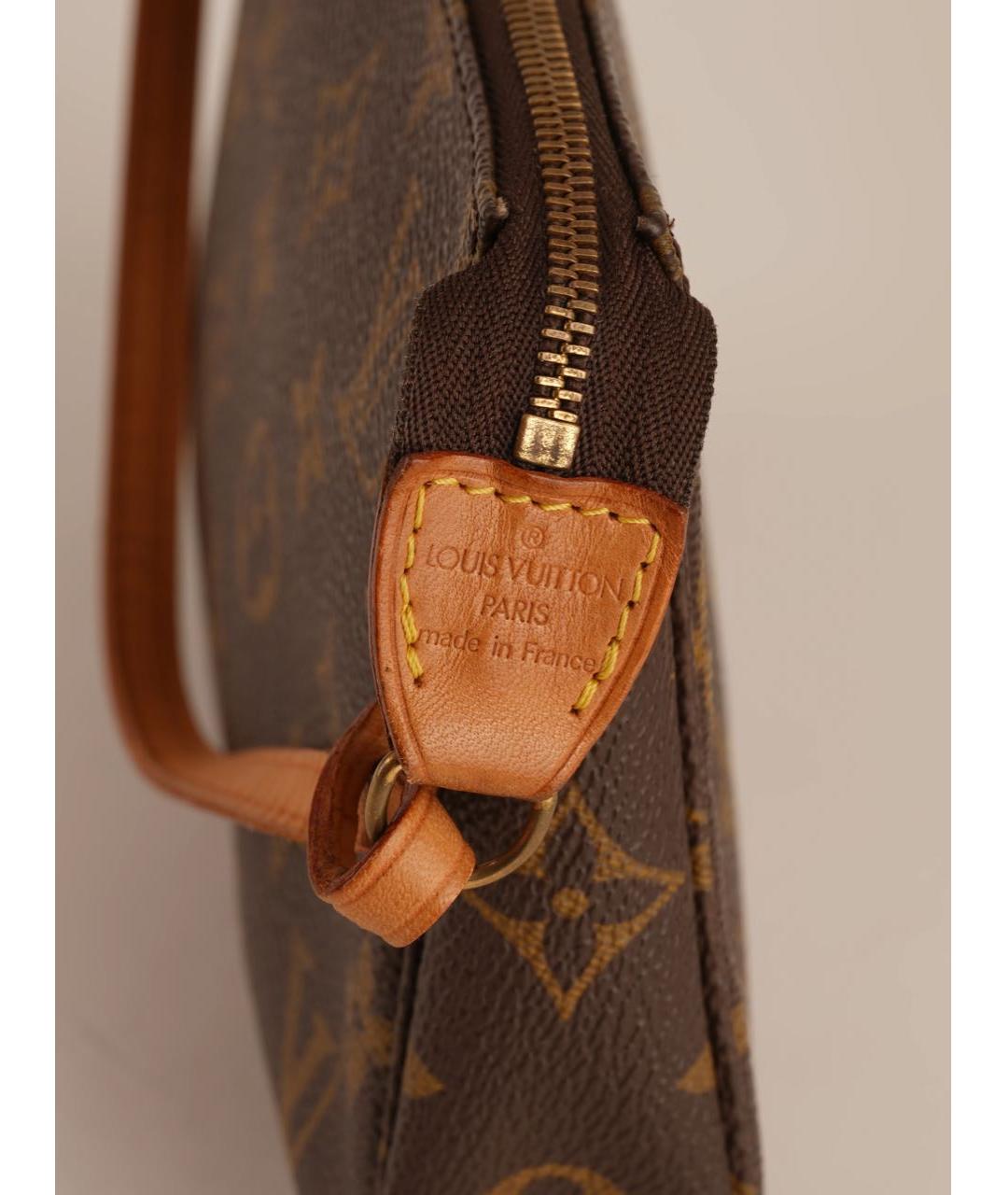 LOUIS VUITTON Коричневая сумка с короткими ручками из канвы, фото 8