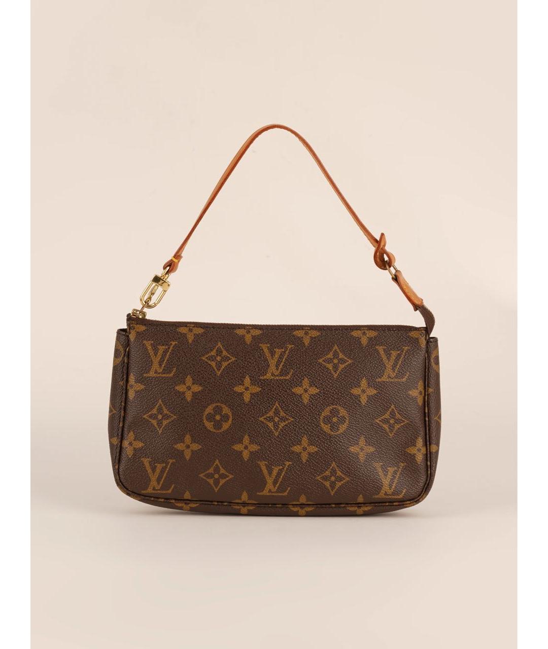LOUIS VUITTON Коричневая сумка с короткими ручками из канвы, фото 2