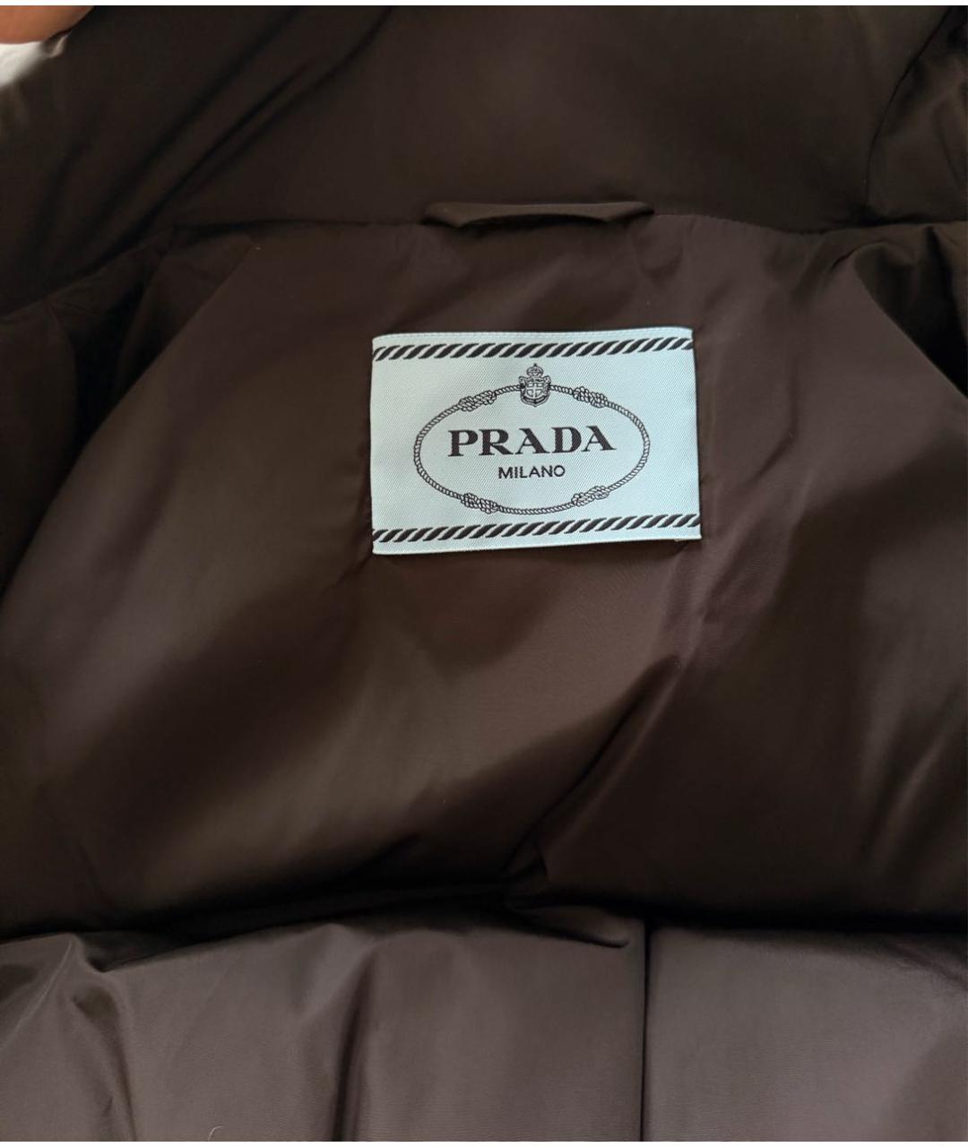 PRADA Антрацитовый кашемировый пуховик, фото 3