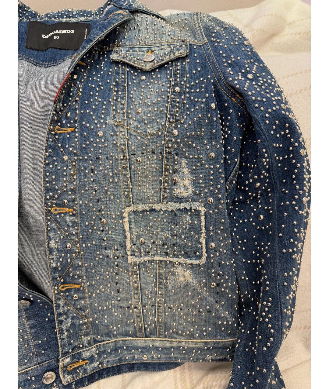DSQUARED2 Синяя деним куртка, фото 4