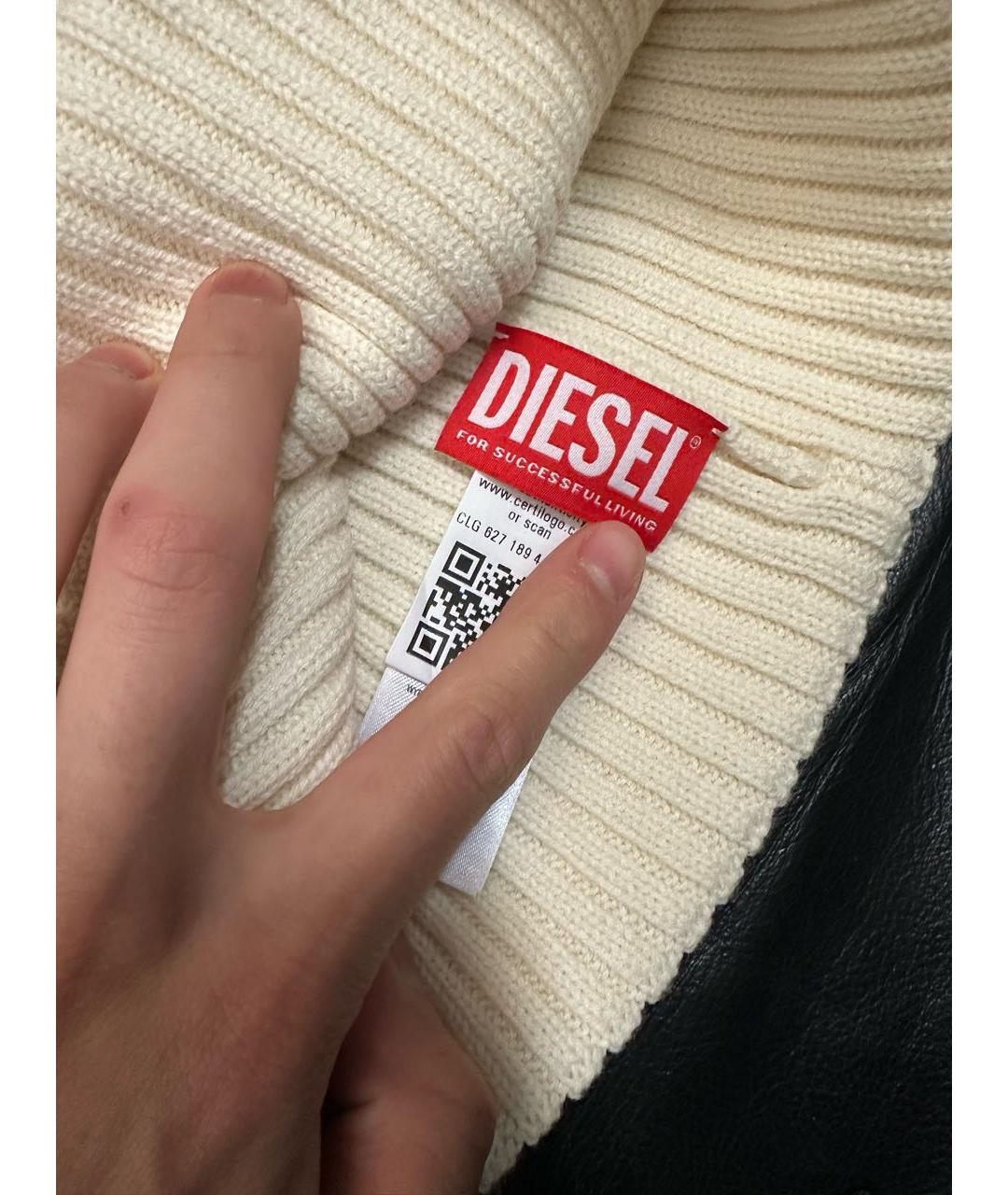 DIESEL Белая шерстяная шапка, фото 4