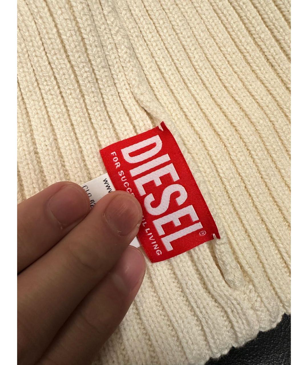 DIESEL Белая шерстяная шапка, фото 6
