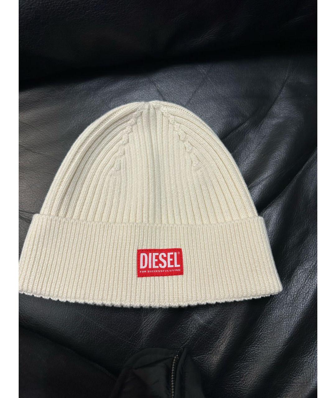 DIESEL Белая шерстяная шапка, фото 7