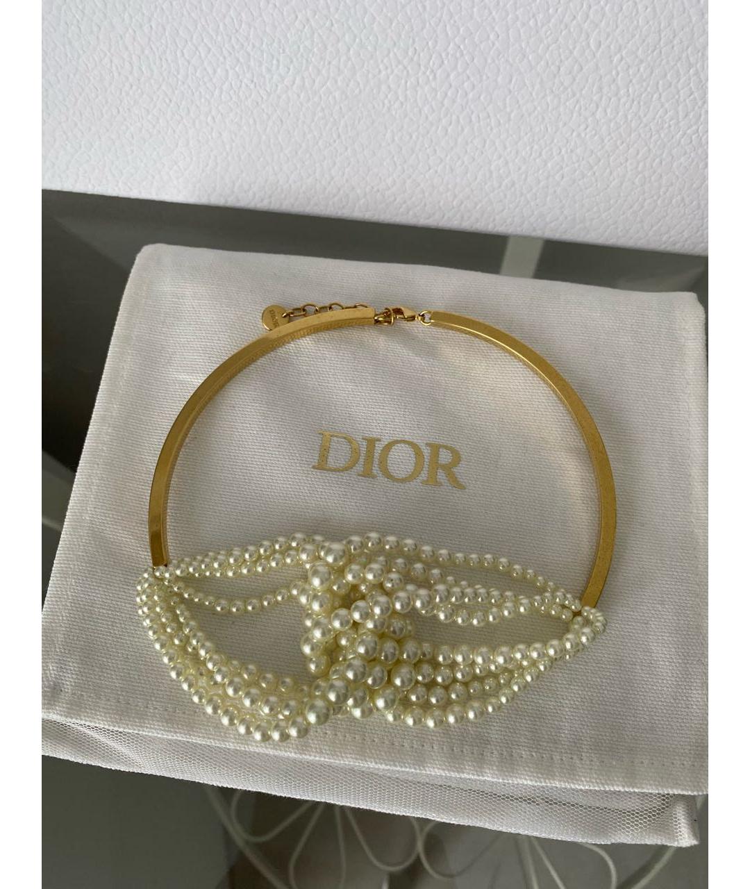CHRISTIAN DIOR Золотое жемчужное колье, фото 3