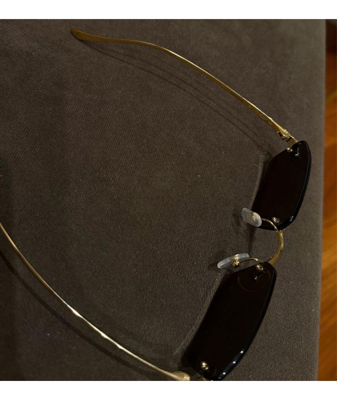 CARTIER Черные металлические солнцезащитные очки, фото 2