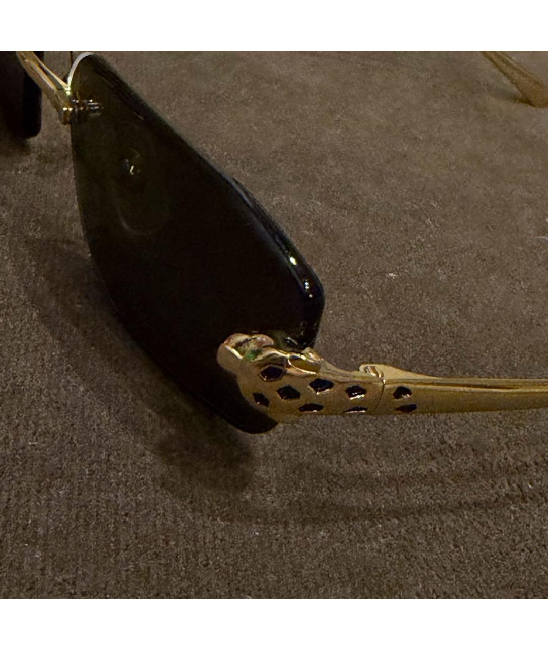 CARTIER Черные металлические солнцезащитные очки, фото 3