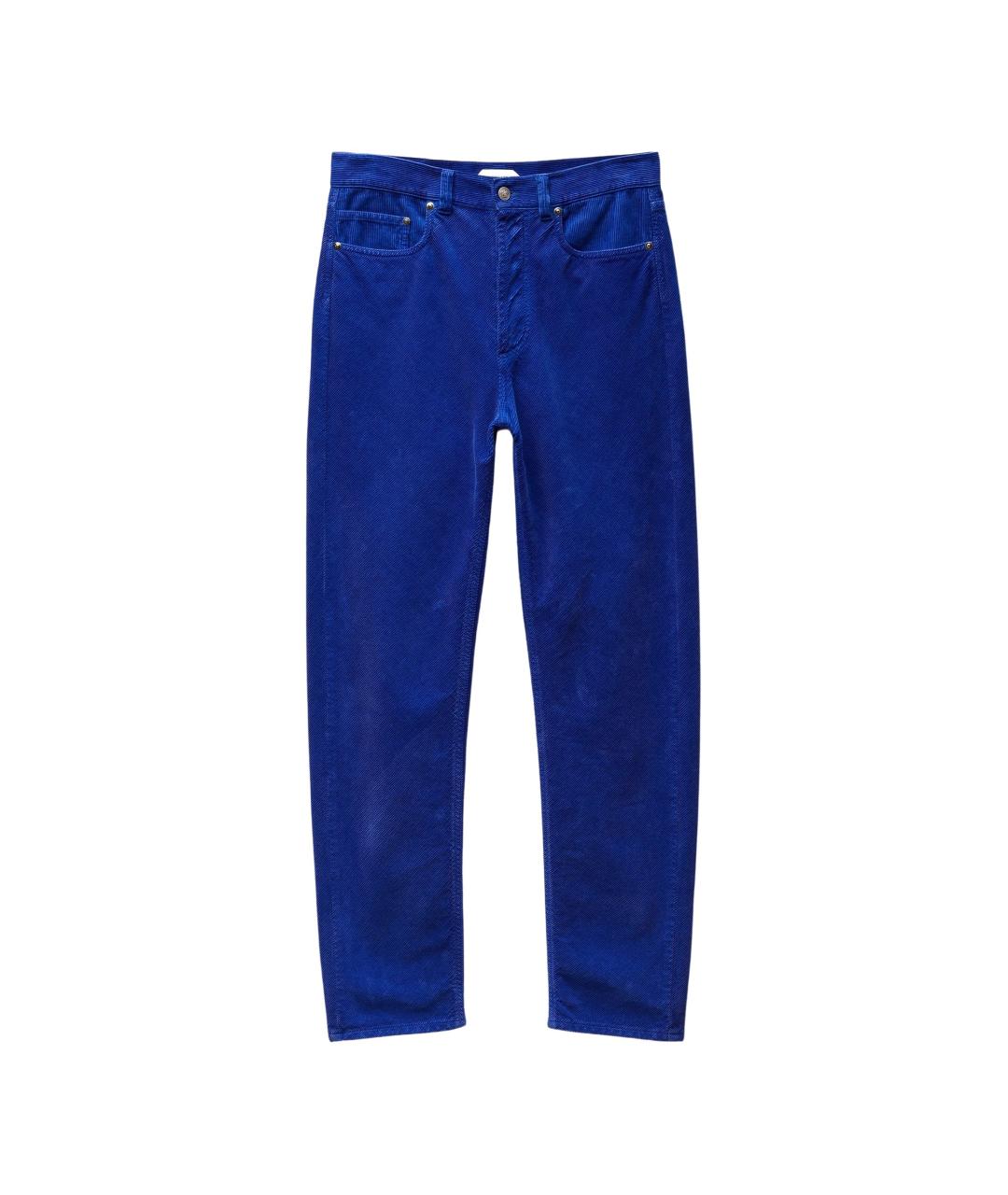 VERSACE Синие хлопковые повседневные брюки, фото 1