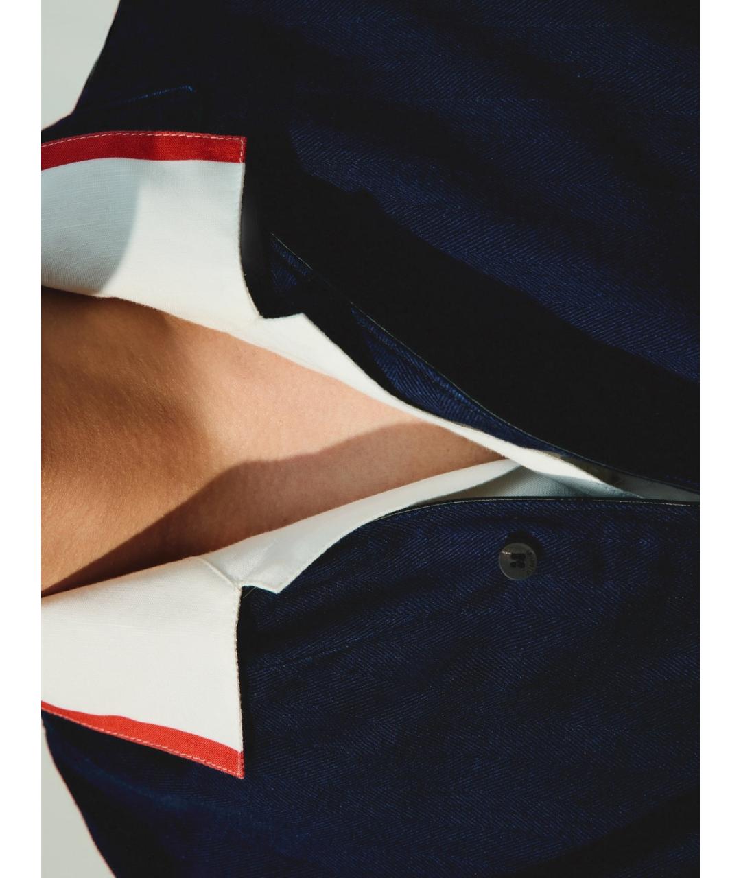 JACQUEMUS Темно-синяя хлопковая кэжуал рубашка, фото 2