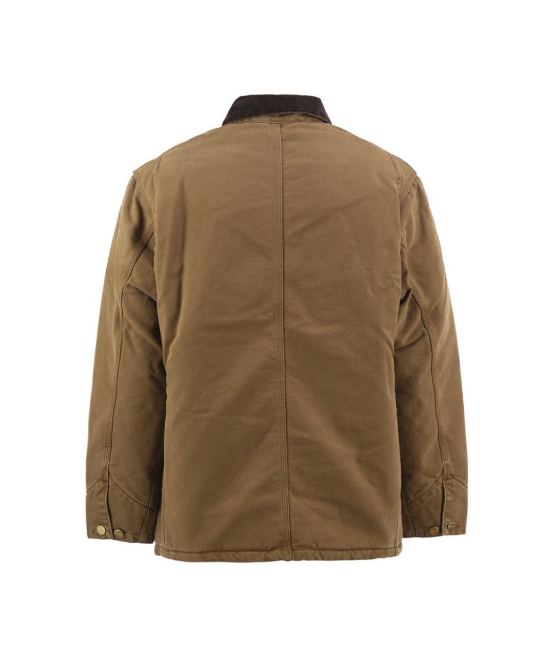 CARHARTT WIP Коричневая хлопковая куртка, фото 2