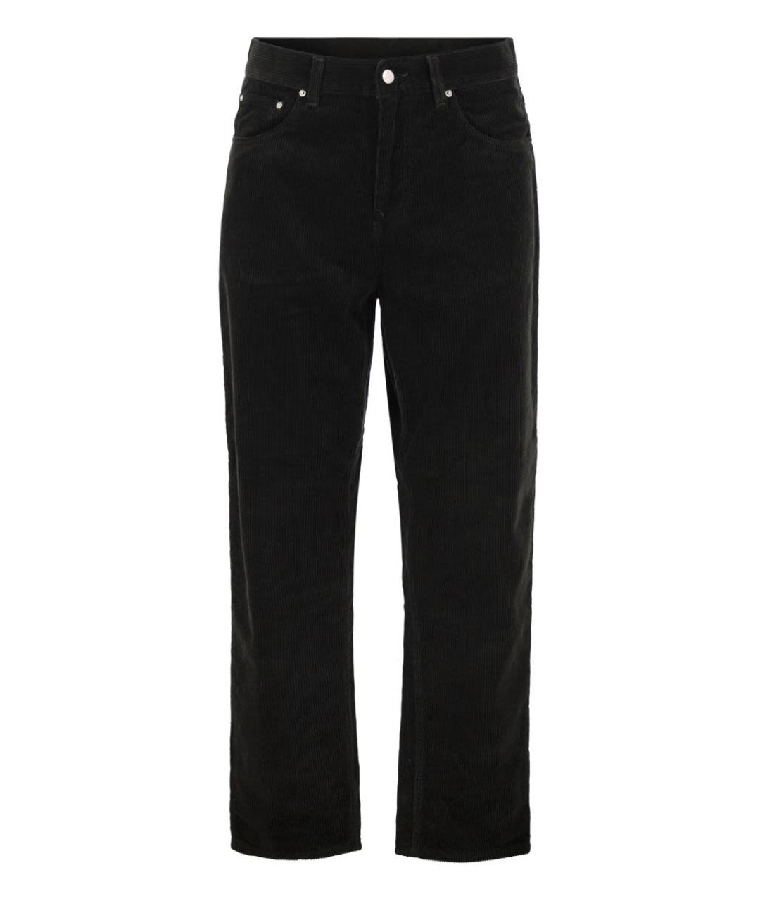 CARHARTT WIP Черные хлопковые прямые брюки, фото 1