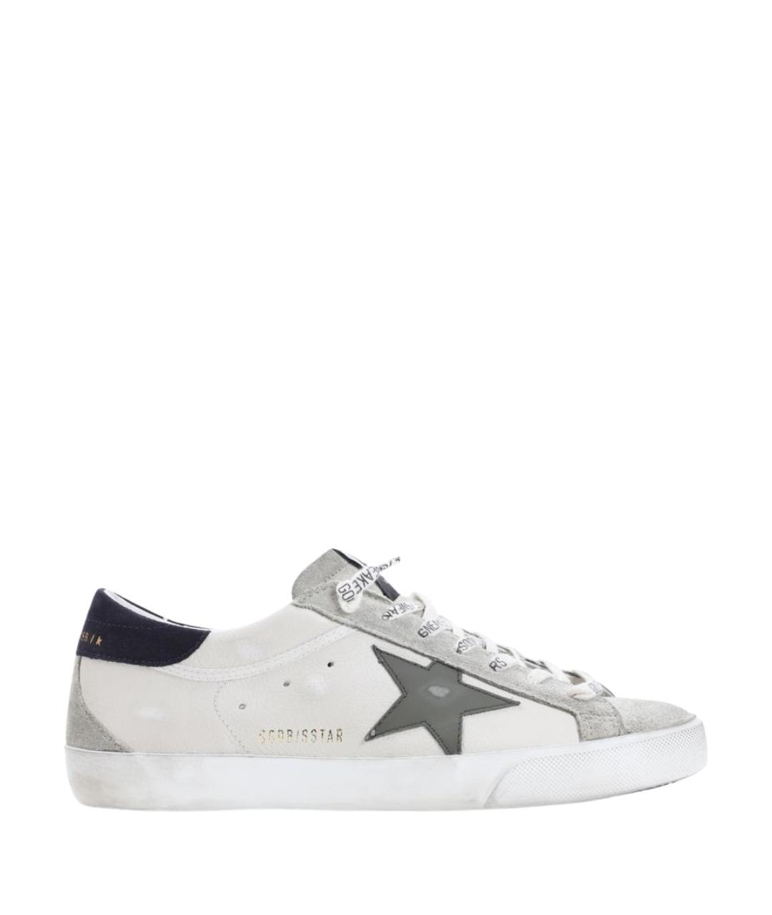 GOLDEN GOOSE Бежевые кожаные низкие кроссовки / кеды, фото 1