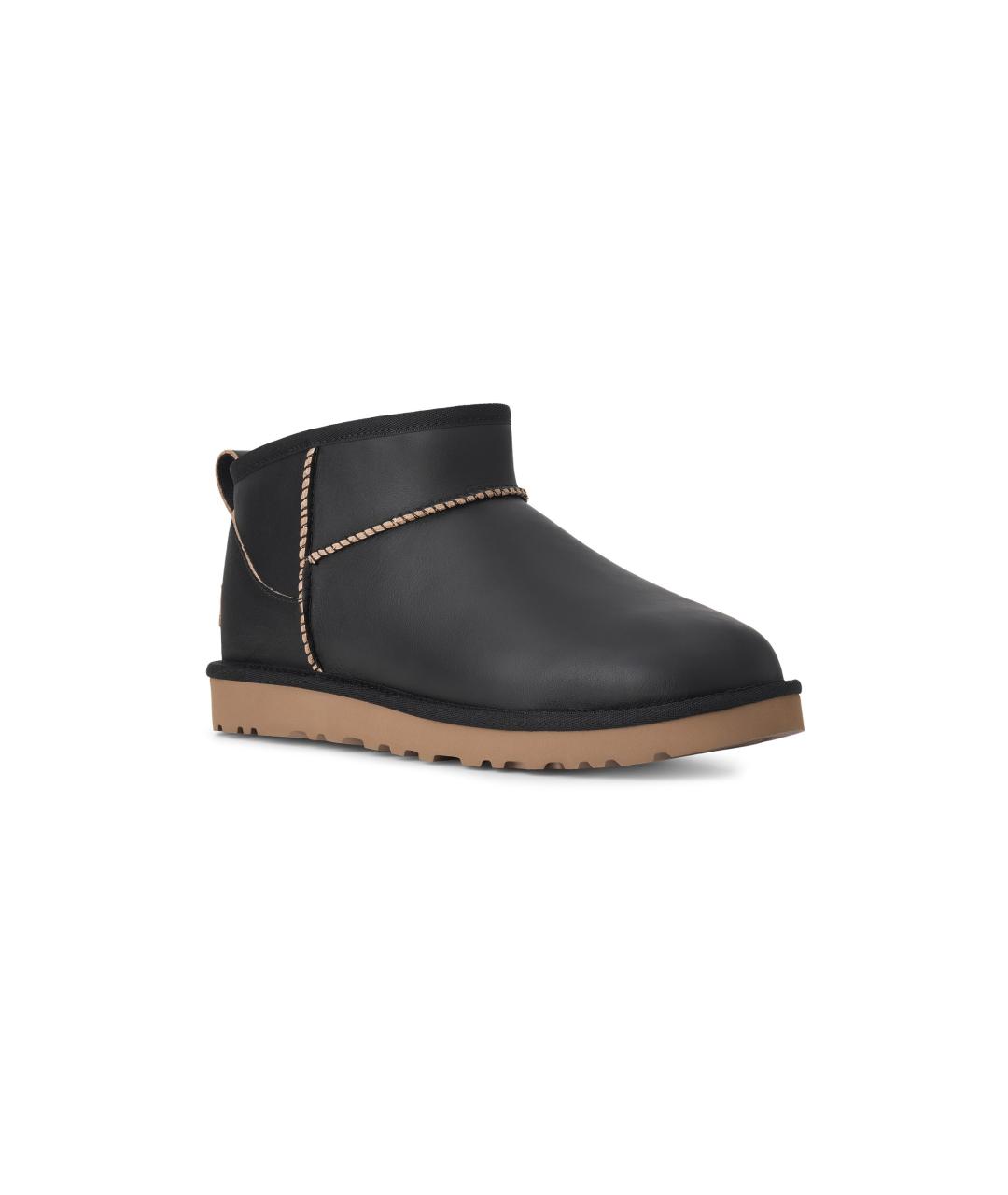 UGG Черные кожаные низкие ботинки, фото 2