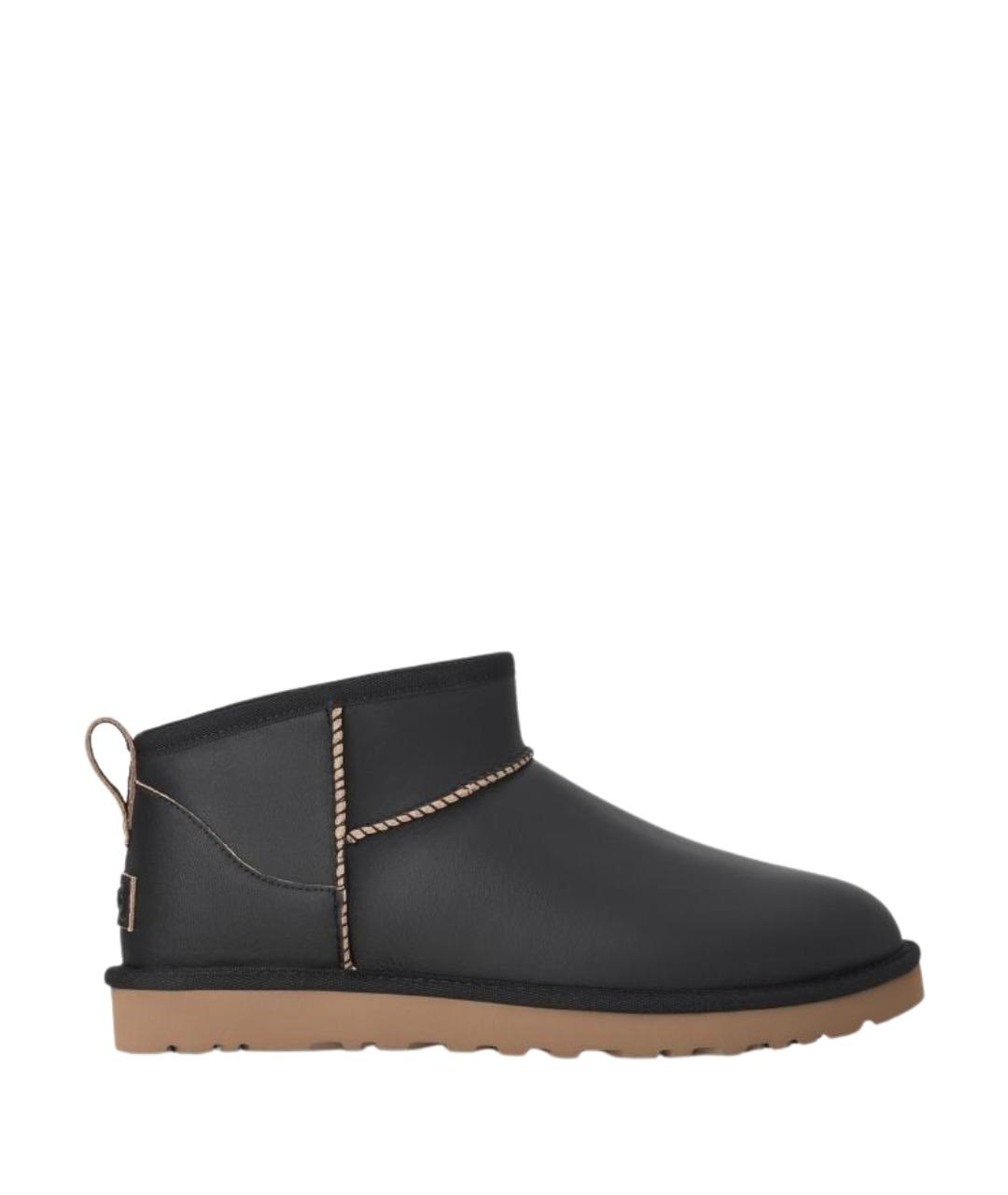UGG Черные кожаные низкие ботинки, фото 1