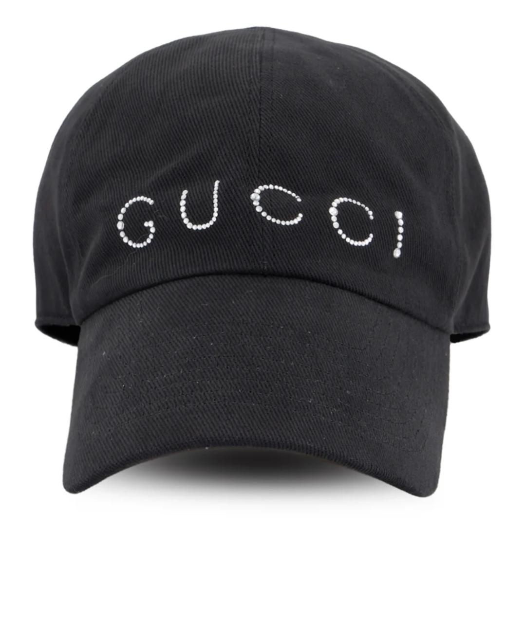 GUCCI Черная хлопковая кепка, фото 1